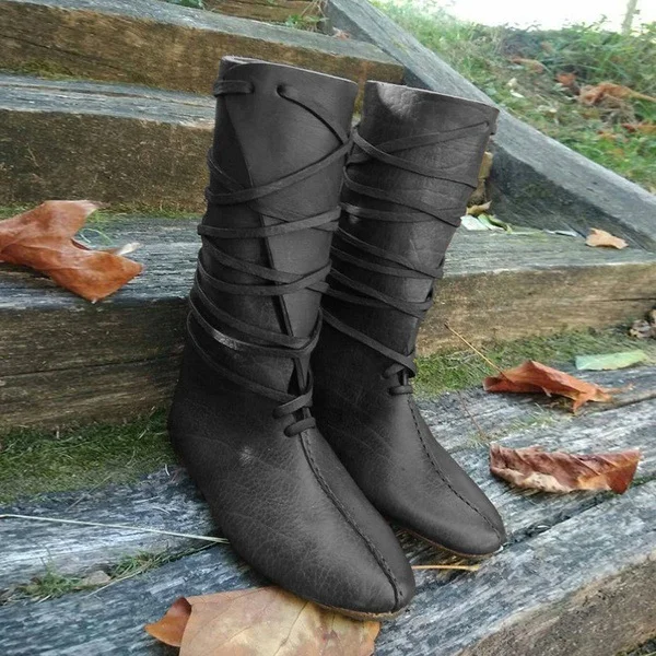 Retro Tribal Mediaeval Lace Up Women's Boots