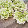 10 Flower Head and Stems | Lime/Pink Artificial Satin Hydrangeas, DIY Arrangement