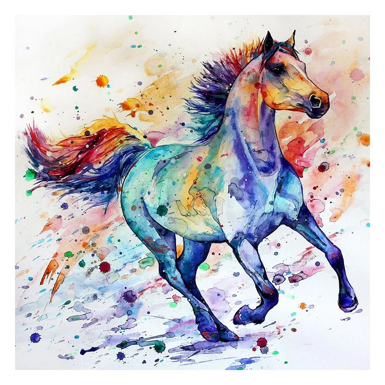 Colorful Horse  Full Round Diamond Painting 30*30cm