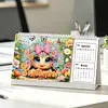 Small Animals Diamond Art Monthly Flip Tabletop Calendar January 2027 - December 2028 Small Desktop Calendar Planner 24 Months for Living Room Bedroom Office Desk Gift Giving