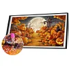 (US Only)Halloween 5D DIY Full Drill Round Diamond Painting Kit Home Wall Decor 70x40cm