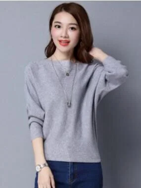 Pull Femme Autumn Winter Women Sweater Batwing Sleeve Jersey mujer Oversized Jumper Slash Neck Women's Knitted Sweaters Coat