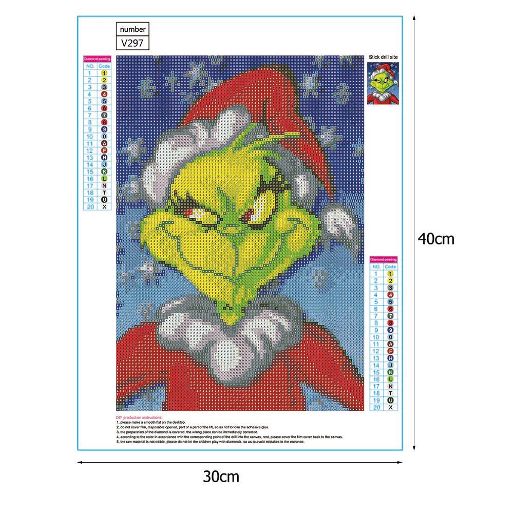 THE GRINCH 5D diamond painting FULL DRILL 50 x 40 cm