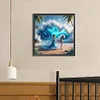 Bord De Mer Vague Fille Ronde Drill Diamond Painting-40 * 40CM