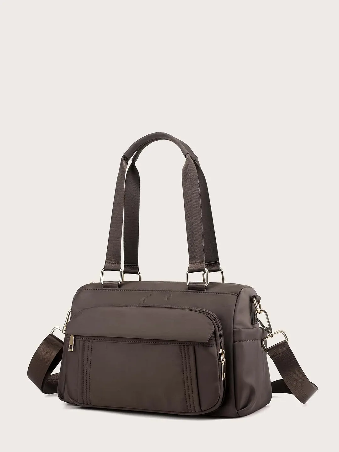 Pocket Front Top Handle Tote Bag