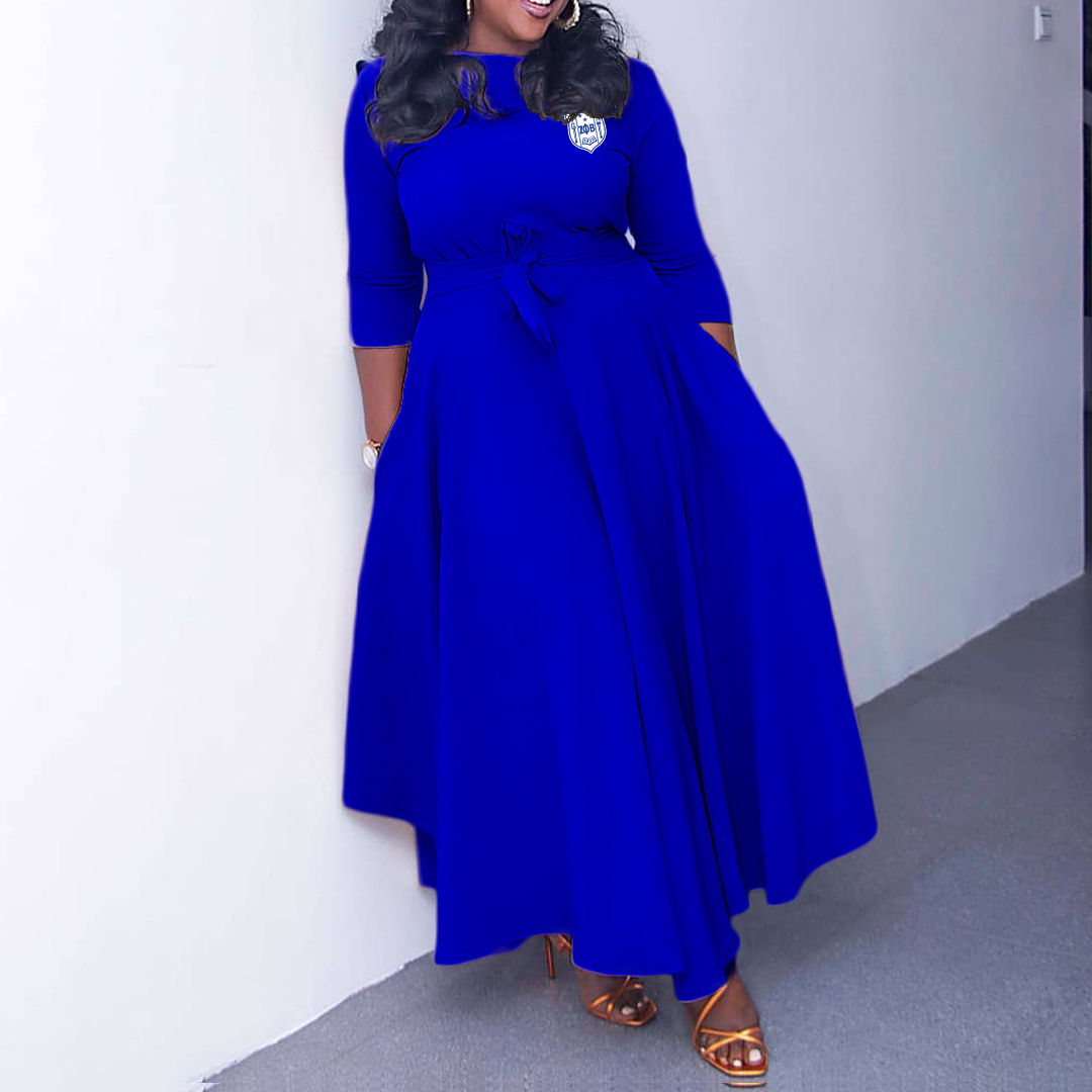 Fashionable Belted Dress