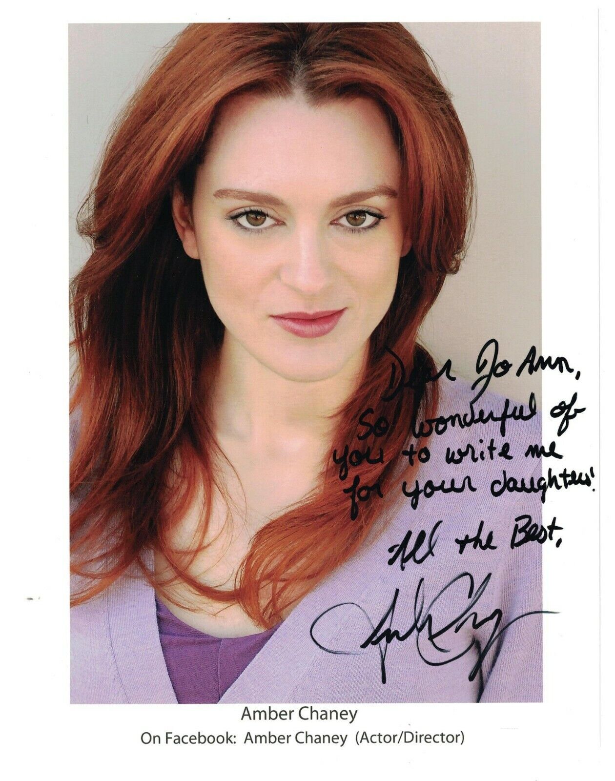 Amber Chaney Signed Autographed 8 x 10 Photo Poster painting Actress Hunger Games