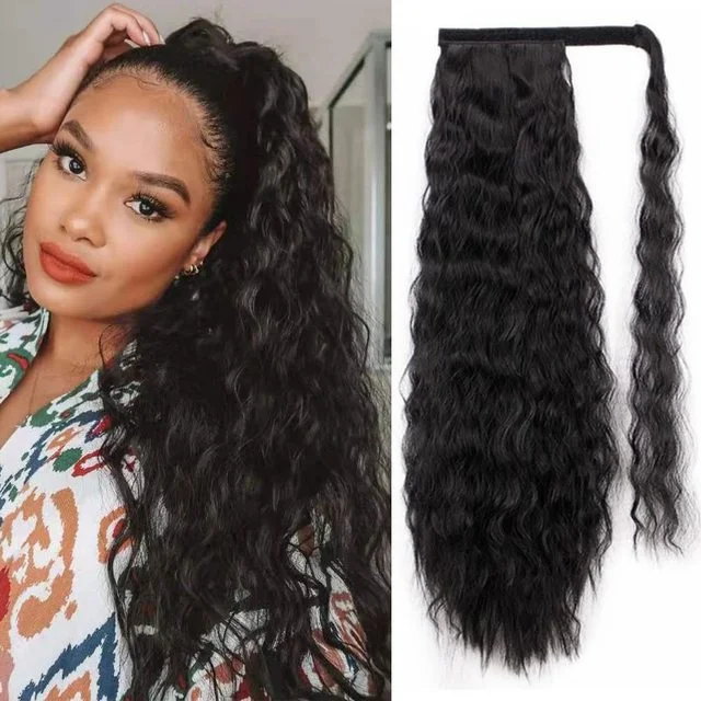 Jewtribute Hair®|Synthetic Long Water Wave Ponytail 