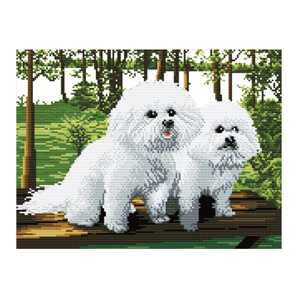 

Panda Dog Zhongge - 11CT Stamped Cross Stitch - 45*36cm, 501 Original