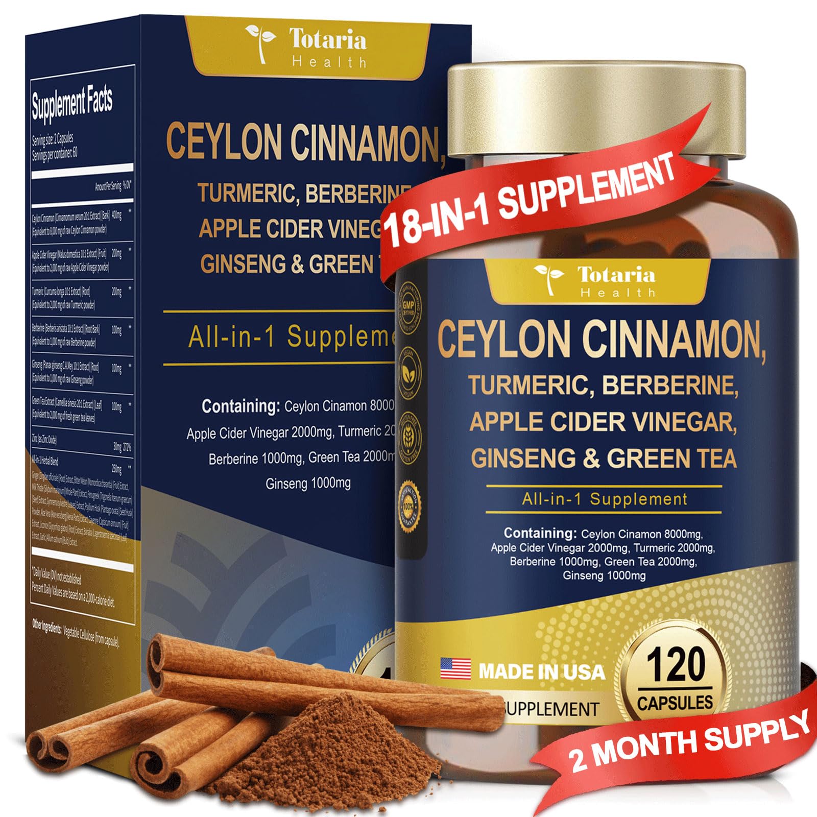 18 in 1 ceylon cinnamon capsules 8000mg ultra strength ceylon cinnamon