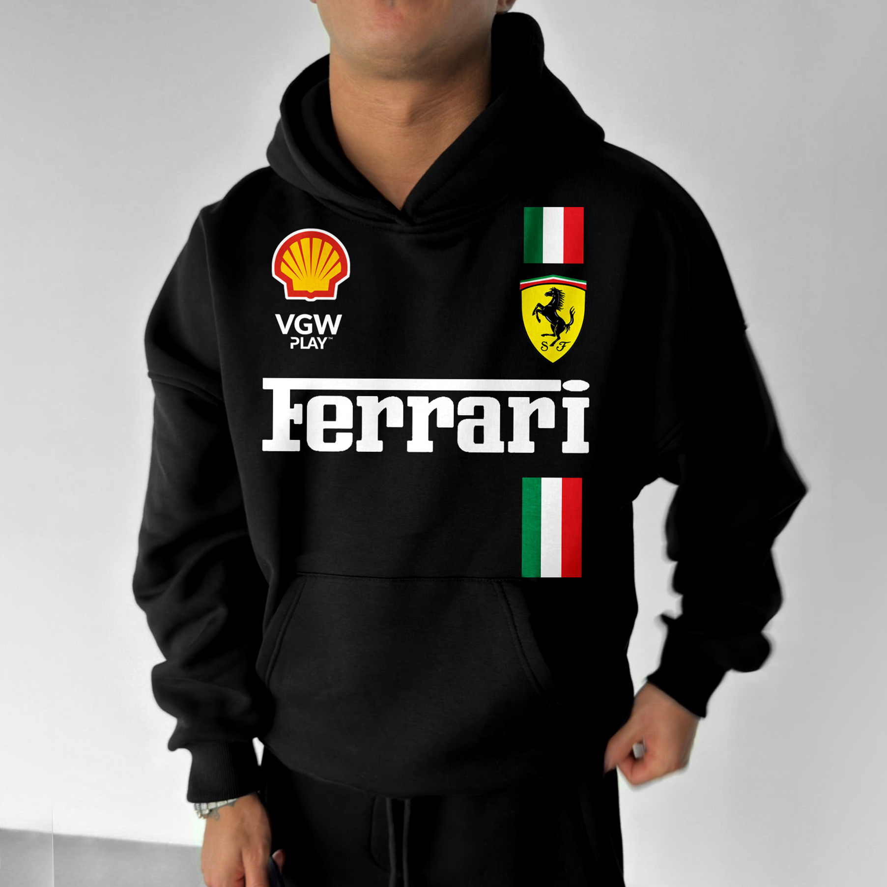 Oversize Racing Graphic Print Hoodie / TECHWEAR CLUB / Techwear
