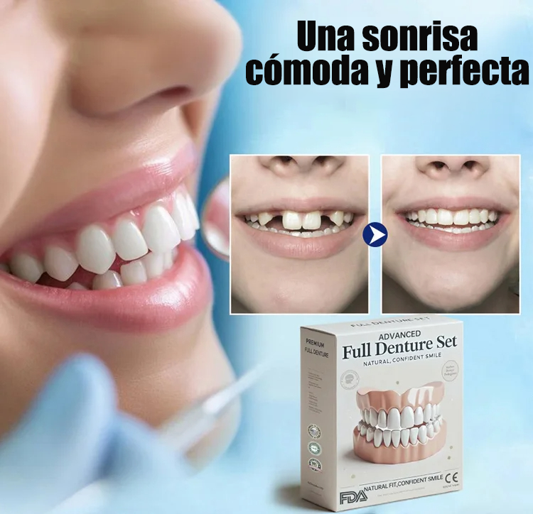 Set de dentaduras postizas de silicona