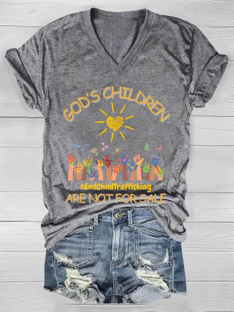 God's Children Are Not For Sale Print T-Shirt