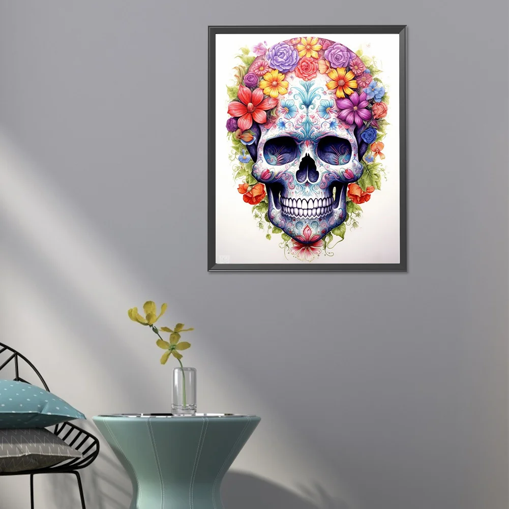 Full Round Diamond Painting 40*50cm - Skull
