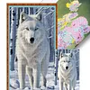 Snow Wolf-14CT Stamped Cross Stitch 40*70cm(Big Size) tapestrymarket