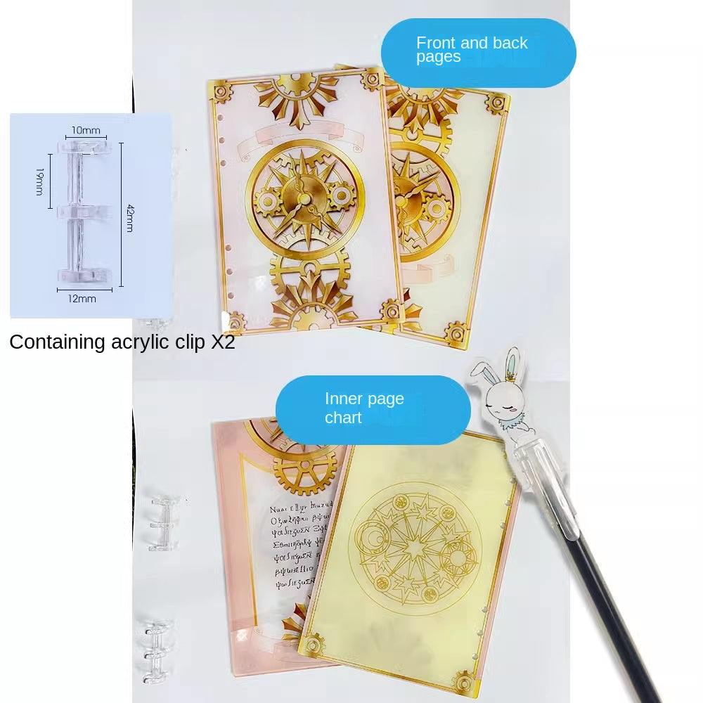 Clow Magic Book Card Cover Flip Sheet DIY Notebook
