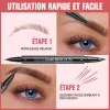 Stylo &agrave; sourcils 2 en 1 &agrave; double extr&eacute;mit&eacute;