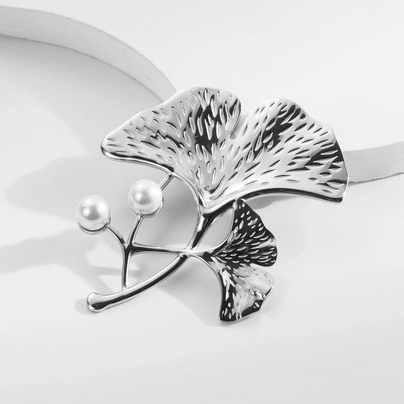 Vintage Style Animal Feather Flower 304 Stainless Steel Polishing Plating Unisex Brooches 1 Piece