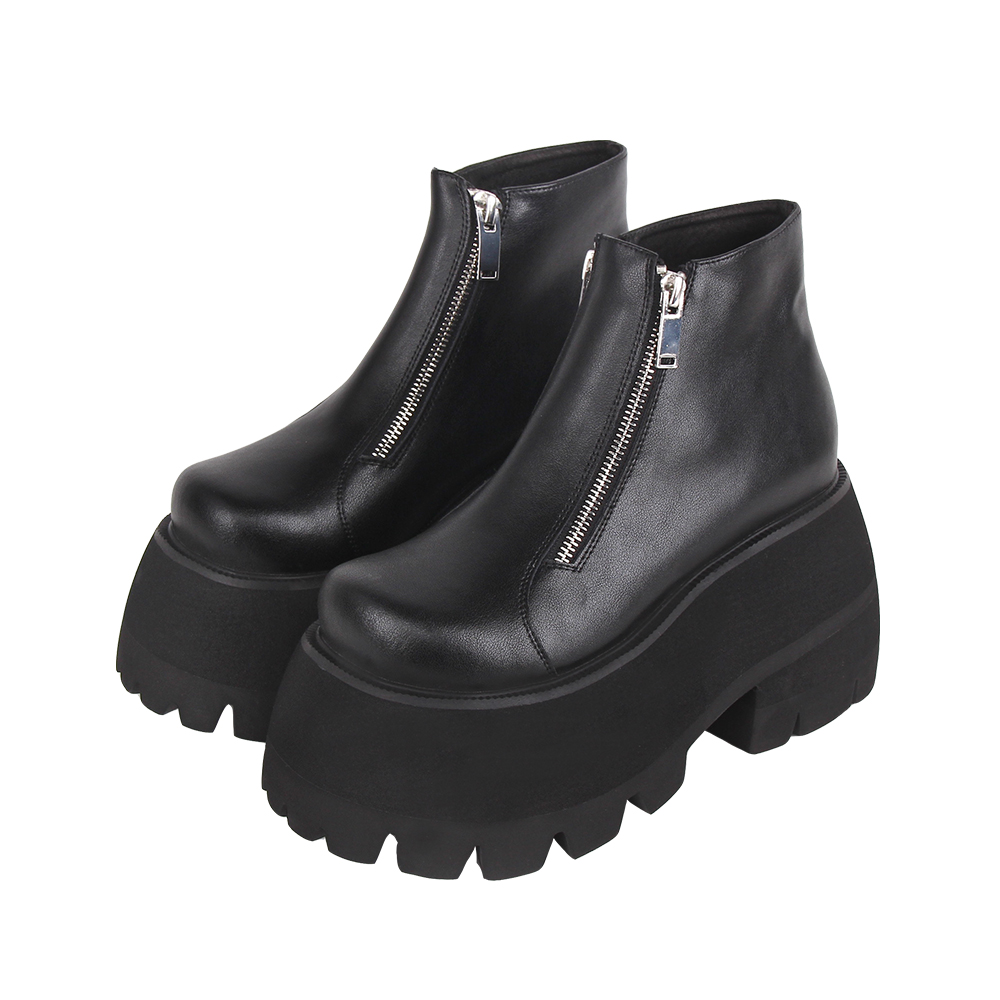 VCshoes Women Gothic Motorcycle Cool Punk Dark Street Style Boots Lady Ankle Boots Woman High Heels Pumps Platform Shoes 10cm 8450 34-41