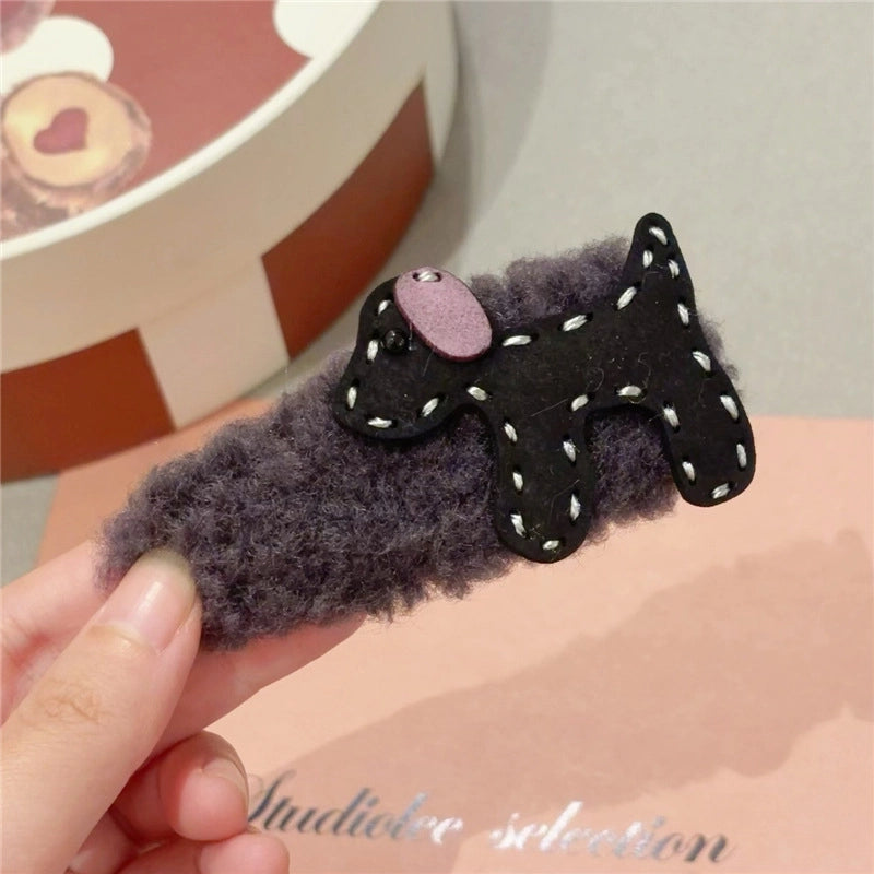 Cute Women’s Dog Plush Hair Clip Hair Claws