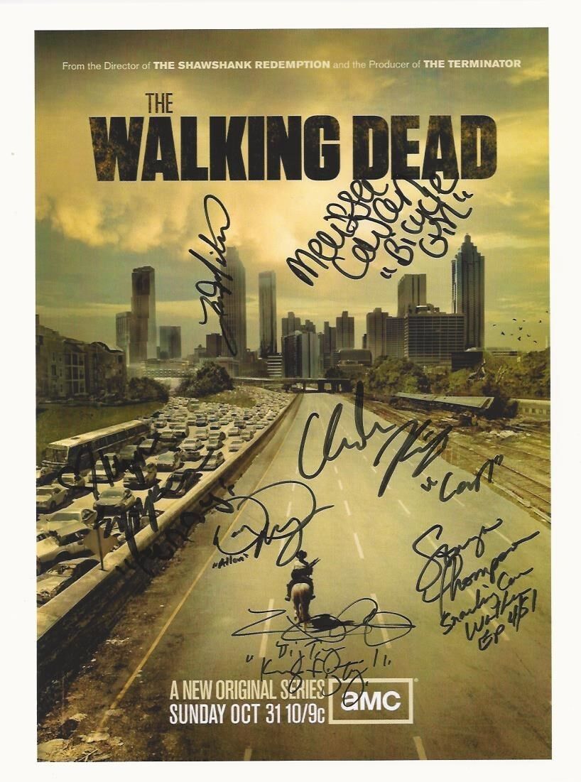 The Walking Dead Photo Poster painting signed by 7