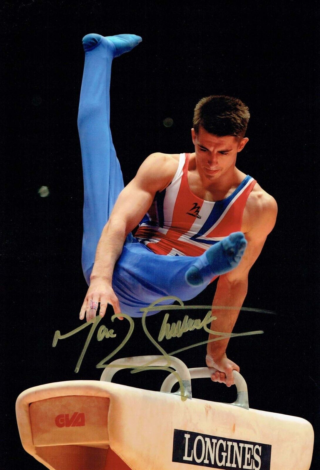 Max WHITLOCK Autograph Signed Olympic 12x8 Photo Poster painting 1 AFTAL COA Gold Medal GYMNAST