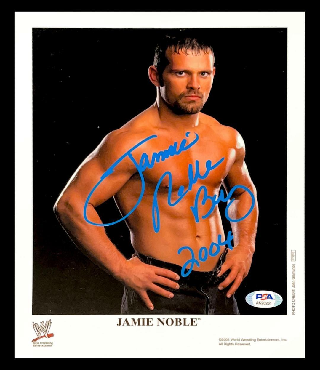 WWE JAMIE NOBLE P-810 HAND SIGNED 8X10 PROMO Photo Poster painting WITH PROOF AND PSA DNA COA