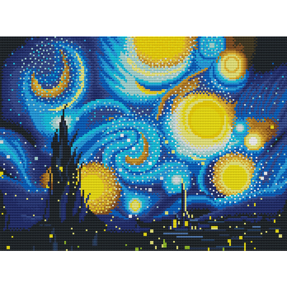 

Starry Sky - 11CT Stamped Cross Stitch - 36*46CM, 501 Original