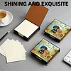 5D Dachshund DIY PU Diamond Painting Notecard Box with 160 Sheets Paper Holder