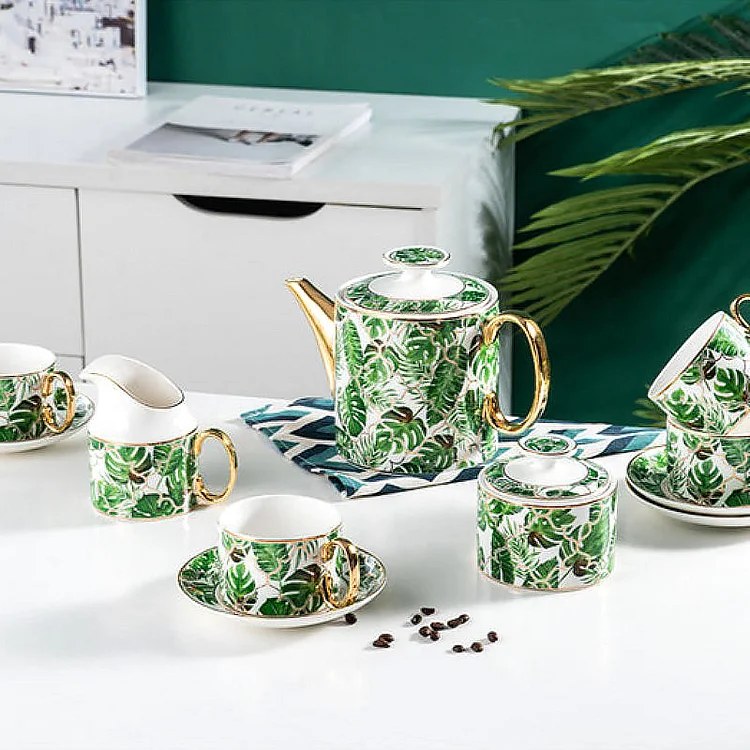 High-end Coffee Cup And Saucer Set Ceramic Exquisite Afternoon Tea Pot Tea Cup Coffee Pot - Appledas