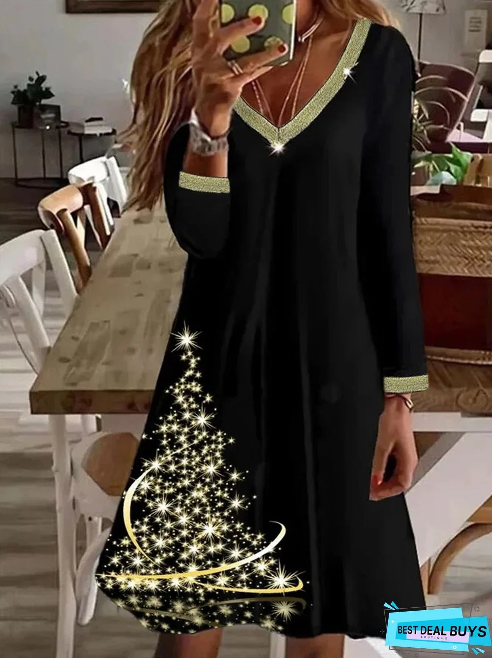 Loose Casual Christmas Dress