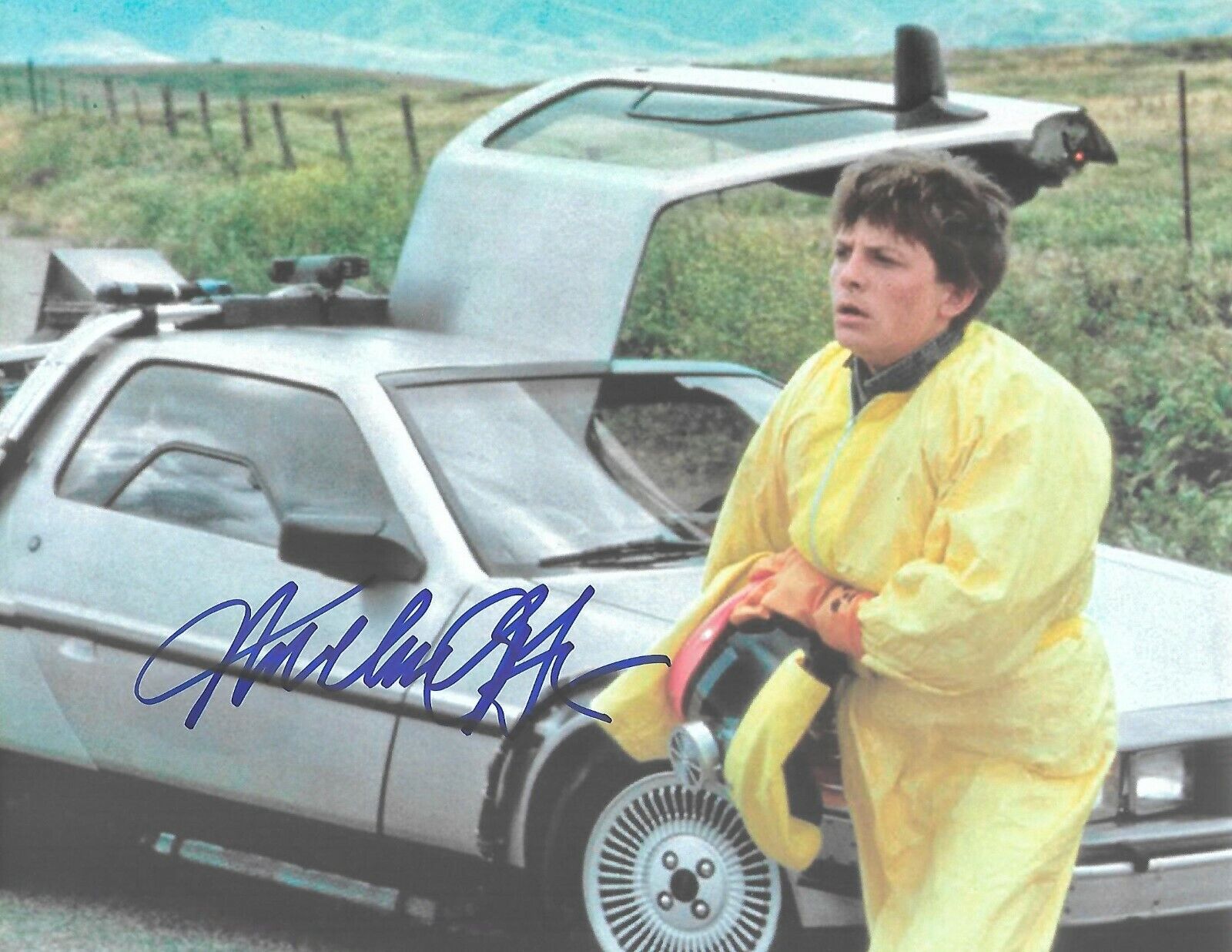 Michael J. Fox autographed 8.5x11 Photo Poster painting COA Back to the Future 'Marty McFly'