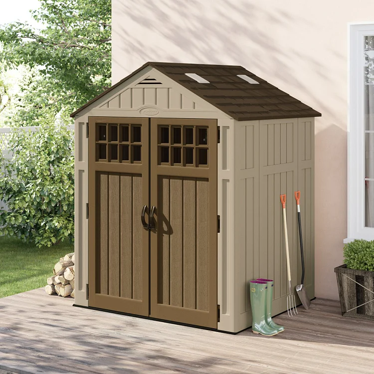 6 ft. 3 in. W x 5 ft. 6 in. D Resin Storage Shed