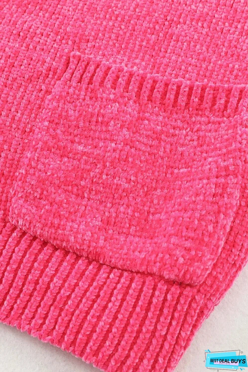 Rose Buttons Front Pocketed Sweater Cardigan