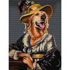 >SALE<Full Embroidery Eco-cotton Thread 14CT Counted Dog Cross Stitch Artwork (RA505)