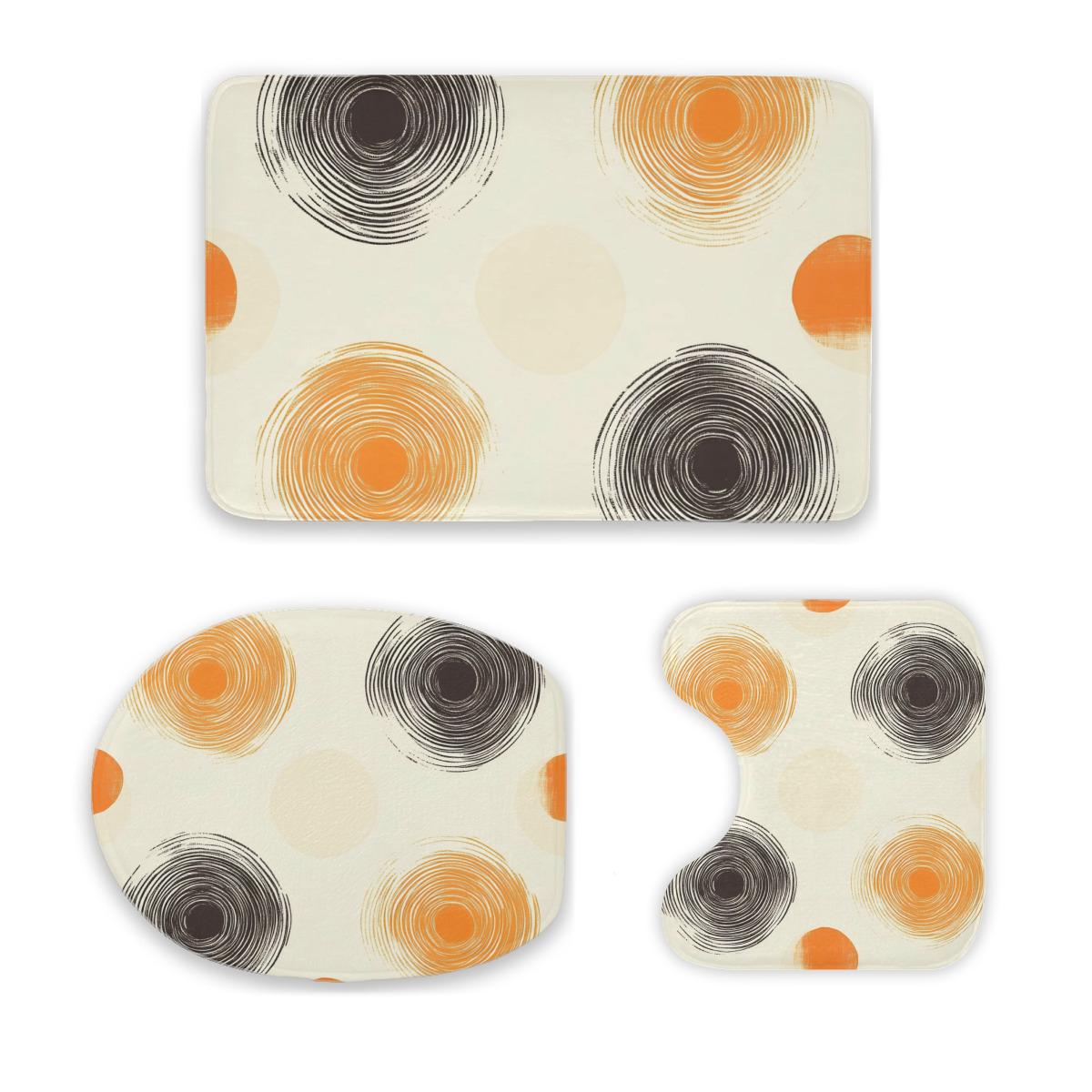 Toilet three piece set (large size 60 * 90 floor m