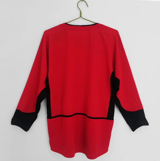 Retro 02/04 Manchester United Home Long Sleeve Football T-Shirt Thai Quality