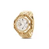 14K Yellow Gold 3ct Old European Cut Lab Diamond Millegrain Bezel Vintage Engraved Ring - Art Deco Style