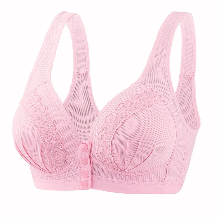 Front Button Breathable Skin-Friendly Cotton Bra | 168DEAL