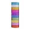 Painting Accessories - 10pcs 3m*1.5cm Washi Tape Glitter Luminous Stickers Stationery(Random Color)