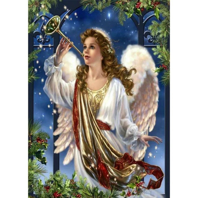 Angel Woman - Full Round Drill Diamond Painting - 30x40cm(Canvas)