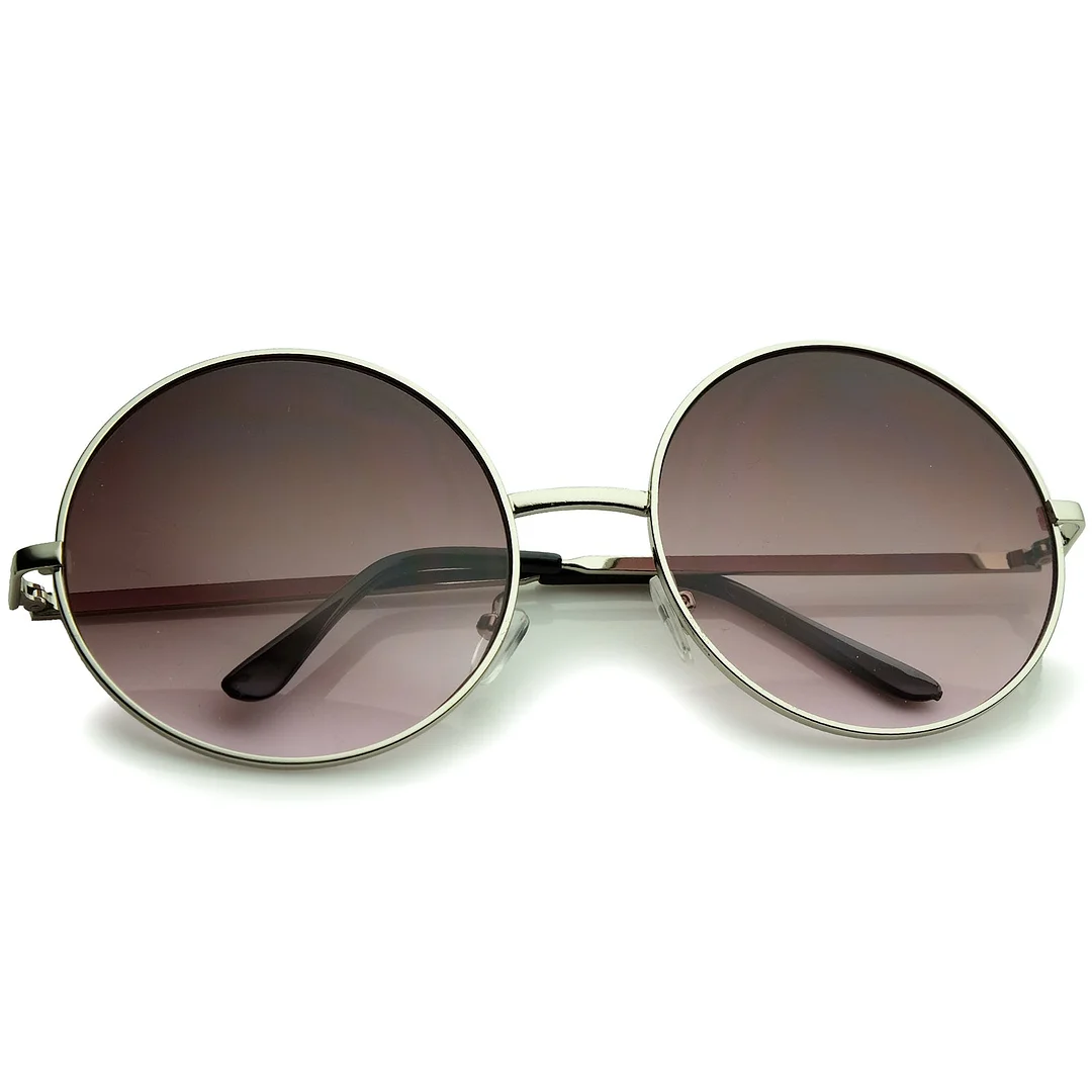 Super Large Oversize Slim Temple Round glasses 61mm