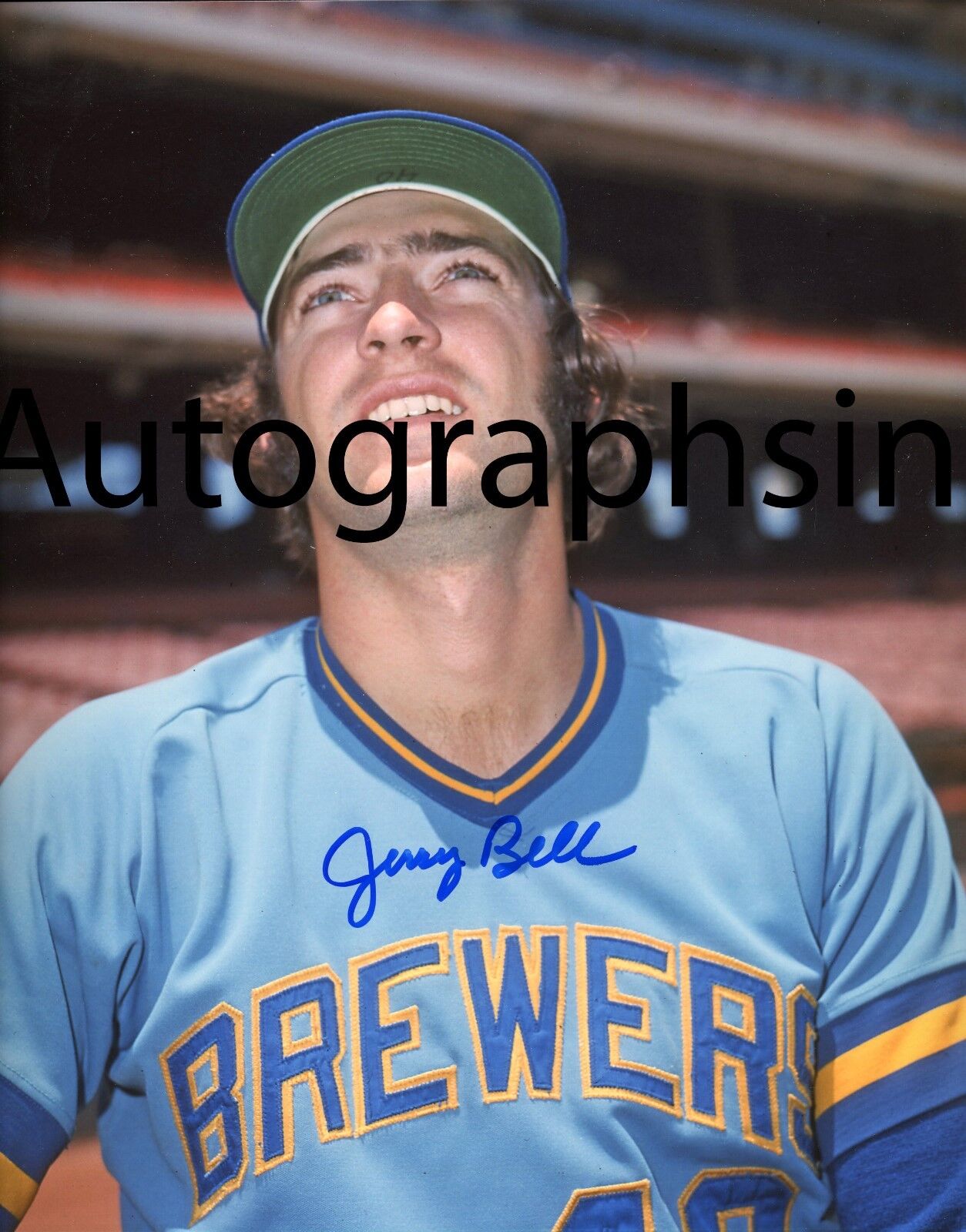 Jerry Bell autographed 8x10 Milwaukee Brewers #2 Private Signing