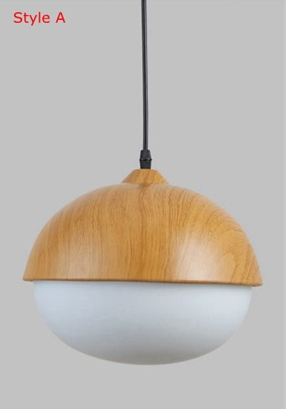 Imitation Wood Nut Pendant Lamp Industrial Retro Kitchen Shade Light for Dining Room Restaurant Island Decoration