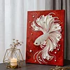 (30x40cm)DIY Pearl Painting Framed Koi Handmade Pearl Material Art Kit Living Room Decor