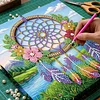 (25x25cm)DIY Dreamcatcher Framed Handmade Pearl Painting Art Craft Kit Living Home Decor