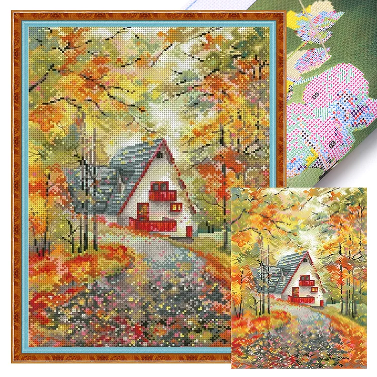 Spring Brand  Autumn Waltz - Printed Cross Stitch 39*52CM