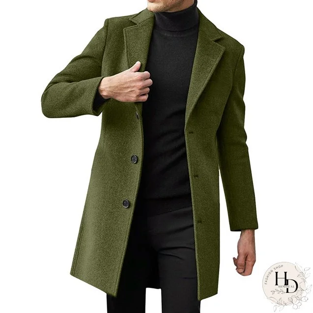 Men's Clothing British Men Business Casual Woolen Coat Spring Jacket Men