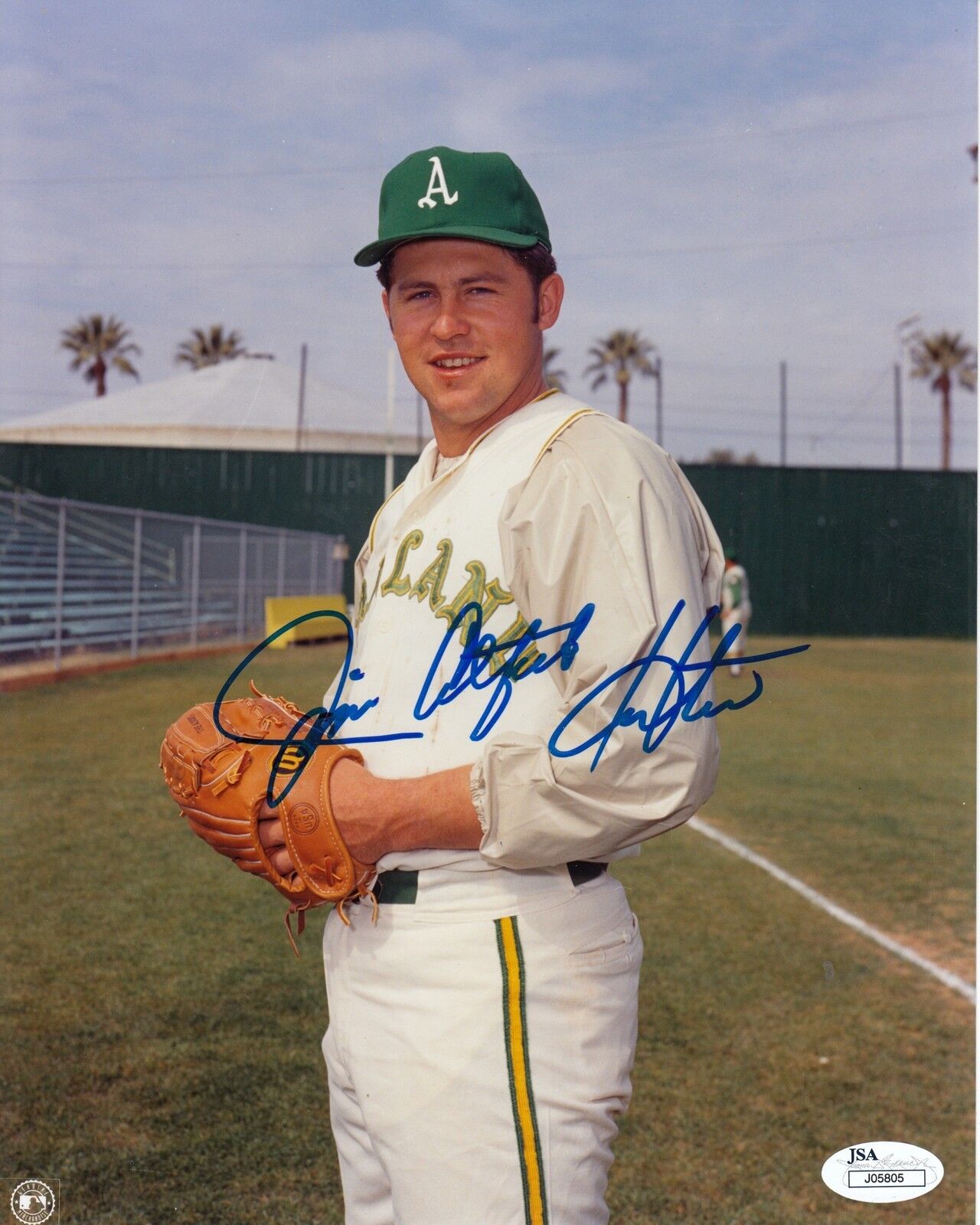 Jim (Catfish ) Hunter #0 8x10 Signed Photo Poster painting W/JSA Kansas City A's 090918