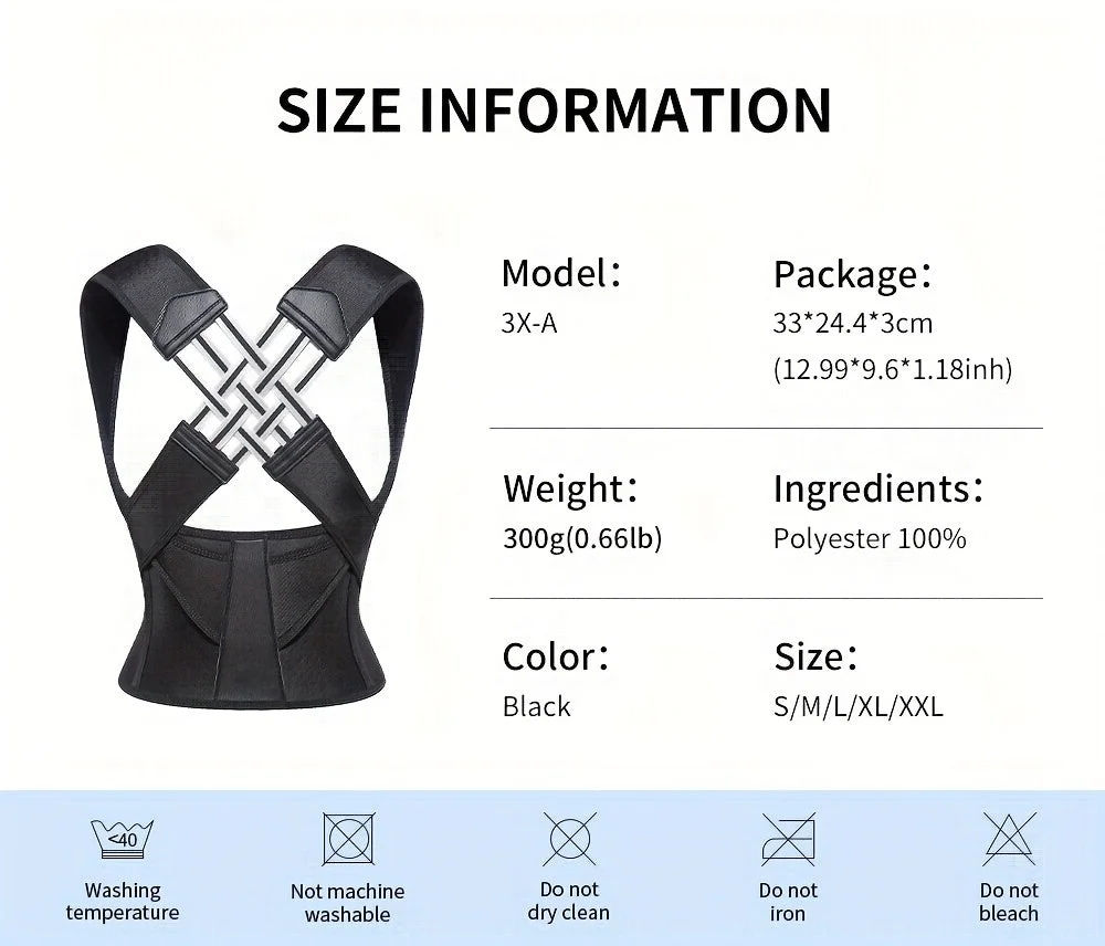 Posturo | Adjustable Back and Shoulder Posture Corrector (Unisex)